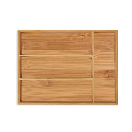 Ruokailuvälinelaatikko bambusta 4 lokeroa