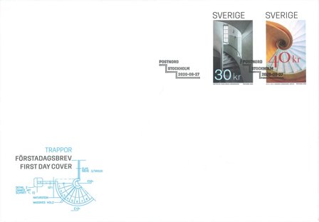 Sverige - Trapperum - Førstedagskuvert 2v