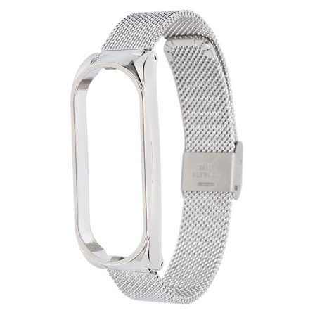 Metalbånd Kompatibelt til Xiaomi Mi Band 6 Smartwatch Udskiftning Stålrem Armbånd Armbåndstilbehør Sølv
