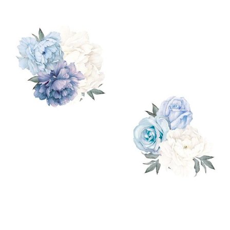 Fjernelses Peony Rose Vægklistermærke - Pigeværelse Dekoration KLB