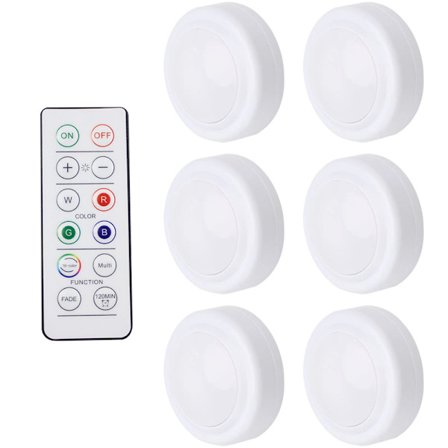 LED-strålkastarepaket - 6 snygga lampor med praktiska fjärrkontrollskott