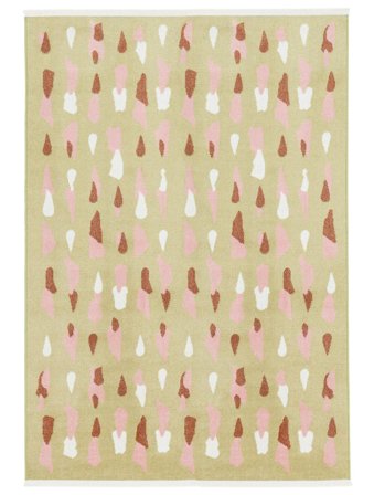 Lea Lavable 200X300 Jaune/Rose Tapis