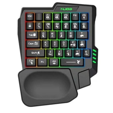 QWERT TD Spel tangentbord Enhandssensation Mekanisk E-Sports Vänster pistol Guds tron Mobil spel tangentbord