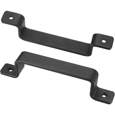 2 skjutdörrshandtag, svart (19 * 13 * 4,3 cm) dörrhandtagshårdvara, garageportens inre draghandtag, utomhus skjutdörr garage garderob förråd