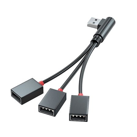 USB 2.0-adapter 1 til 3 USB-splitter USB-forlengelseskabel USB-multiport for lading av bærbar PC/Mac
