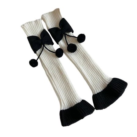 Bløde akryl Anime Rosetter Bold Benvarmere Elastiske Stablede Strømper til Kvinder Benærm Strømper Vintermodetilbehør[HK]