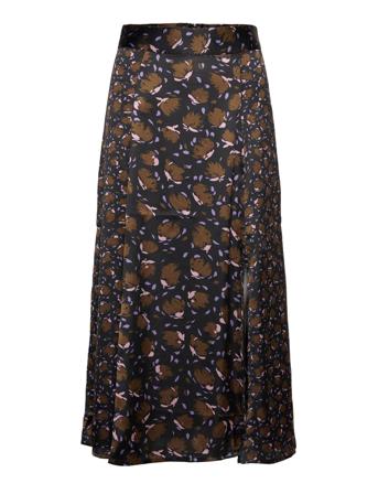 Inrgid Inu Satin Drape Skirt Polvipituinen Hame Monivärinen/Kuvioitu French Connection