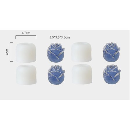 4 stk Silikon Isbitbakke 3D Teddybjørn Form, Isbitbakke, Sød 3D Drikke Dekoration