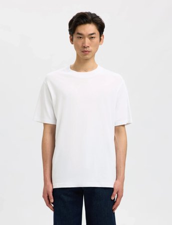 Selected Slmcolman Ss O-Neck Tee Noos - White - S