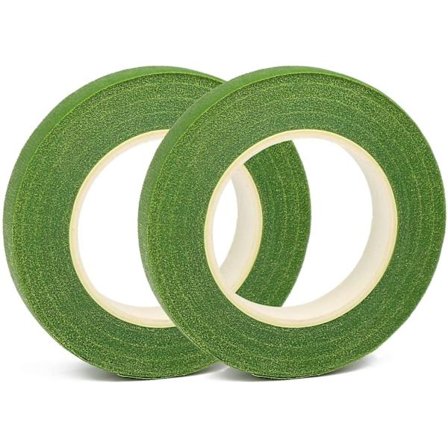 2 rullar 1/2" bred blomstertejp med 30 yards ljusgrön floristtejp för buketter stamomslag DIY-hantverk blomsterarrangemang