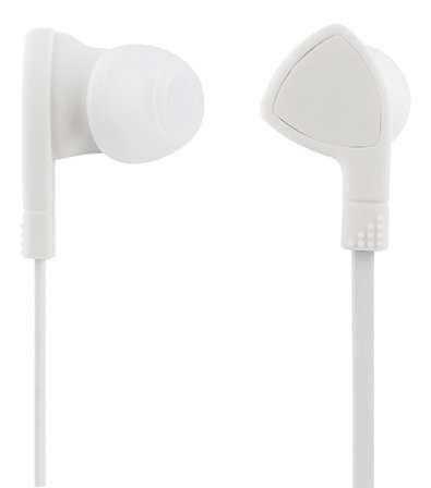 STREETZ in-ear headset, 1-button remote, 3.5mm, microphone, white