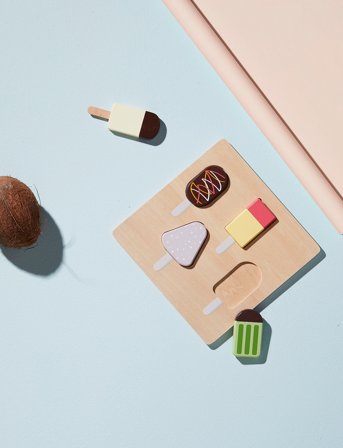 Kid's Concept Puzzle Ice Cream Bistro - Multi/patterned - L 22X W 22X H 1.7CM