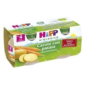 Hipp Bio Omogeneizzato Carote Patate 4M+ 2x80g
