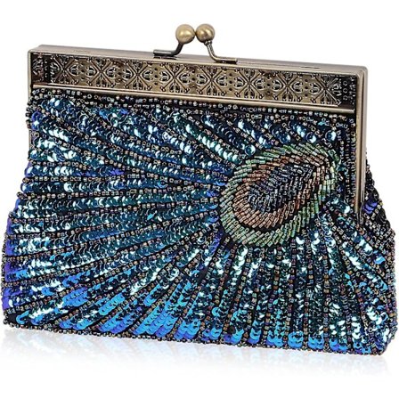 Vintage Peacock Ilta-käsilaukku Clutch