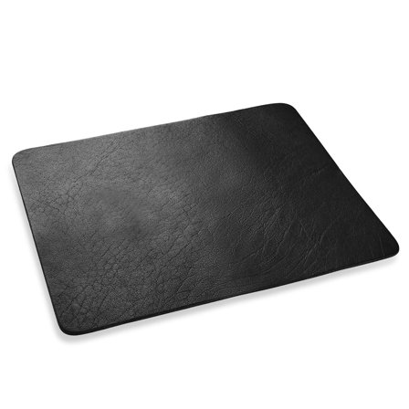 Mouse Pad | Black Buffalo Leather | Rectangular for Men - Gifts for professionals