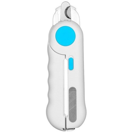 Kloklippere til kæledyr med lys, egnet til katte og små hundehvalpe, super klart LED-lys oplyser neglelinjen for at forhindre overklipning, blå