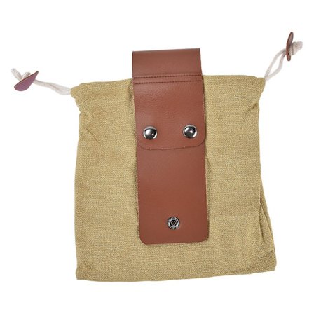 Taljehængende frugtplukkerpose lærred materiale foldbar bælte fourageringstaske - Khaki