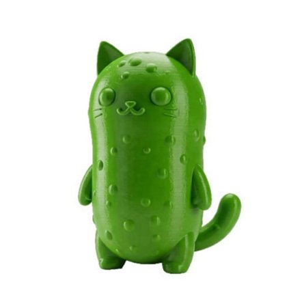 Pickle Cat Figur Skrivebordsven Emotionel Støtte Dekoration Pickle Pal 3D Printet Pickle Cat Ornament Gave til Pickle Elskere