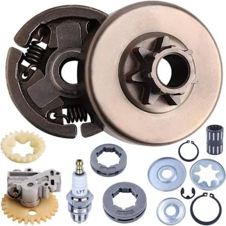 3/8" 7T clutchskive reparasjonssett kompatibel med STIHL MS380 038 MS 380 motorsag med tennpluggmontering