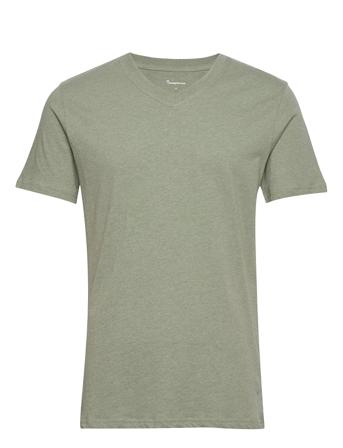 Alder Basic V-Neck Tee - Gots/Vegan T-shirt Grøn Knowledge Cotton Apparel