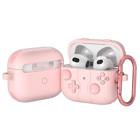 Silikonfodral i spelkontroll-design till AirPods 3 – Rosa