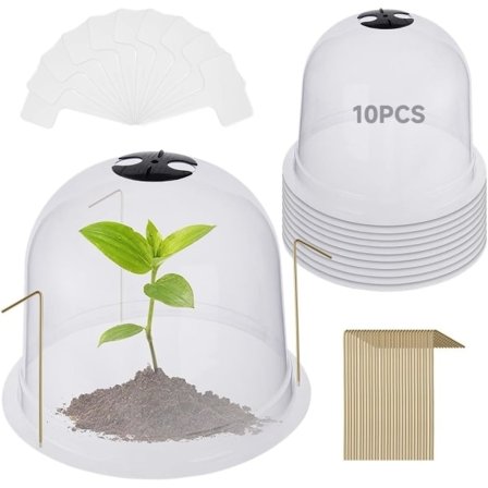 10 st Plant Skyddskåpa Plast Trädgårdsklocka Återanvändbar Mini Växthus för Växter Växtskyddsklocka