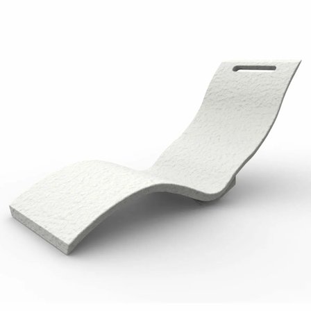 Lettino Prendisole Arkema Serendipity Chaise in polietilene HD di colore bianco
