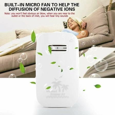 Negativ Iongenerator Luftrenser Cleaner Lonizer Stille Røyker Pulver Luktfjerner Luktfjerner Enhet for Hjemmekontor Bil Babyrom Spa Yoga