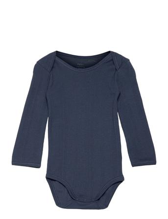 Baby Body Bodies Long-sleeved Blå Noa Noa Miniature