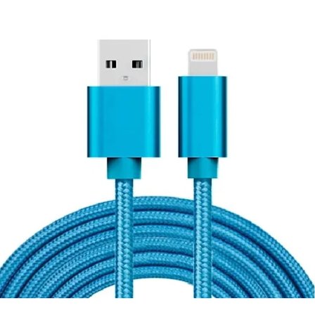 1 Meter - Lightning laddare iPhone - Blå