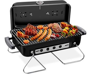 Austin and Barbeque AABQ Portable Charcoal Grill Portabel kolgrill med termometer & bärhandtag Barbecue Kolgrill - Kolgrill