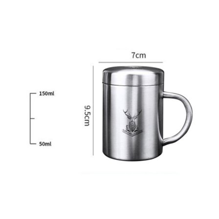 Kaffekopp Dubbelbottnad Mugg SILVER 150ML 150ML