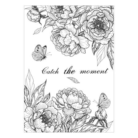 Scrapbooking-leimasimet Kukkaleima Läpinäkyvä silikonileima korttien tekoon