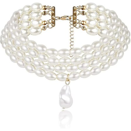 Vintage Pärlhalsband Pärlkedja 20-tals Flapper Gatsby Tema Balgåva