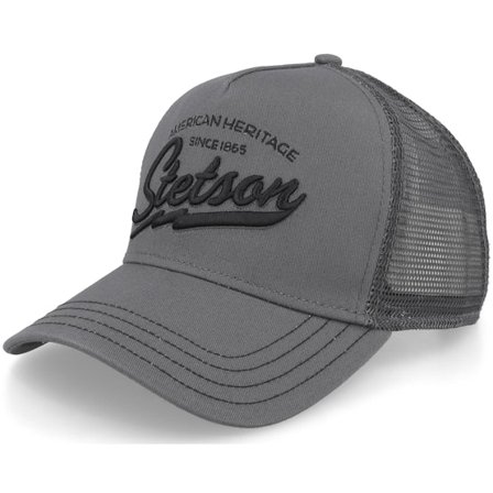Stetson - Cinza trucker Boné - American Heritage Classic Charcoal Trucker @ Hatstore