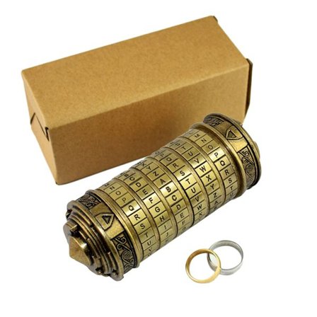 Metal Cryptex Lås Retro Bryllup Valentinsgave Brev Adgangskode Cylinder