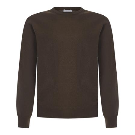 Malo Men& Clothing Sweatshirts Uma008F1K02 Brun, Herre Strik, Størrelse: 3XL