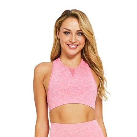 Rosa Tränings topp bh med nät rygg