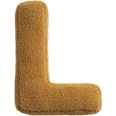 Plys bogstav puder engelsk alfabet søde kaste puder stue sofa dekorative pude til børneværelse sofa seng gulv bil dekorative (L)