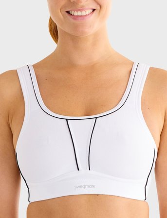 Swegmark Movement Sports Bra Coolmax Moulded Cups - White - D x 70