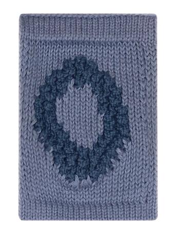 Smallstuff Knitted Letter O, Blue Blå