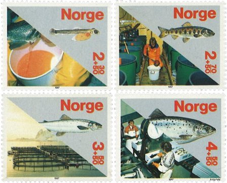 Norge 1987 - AFA 977a-977d - Postfrisk