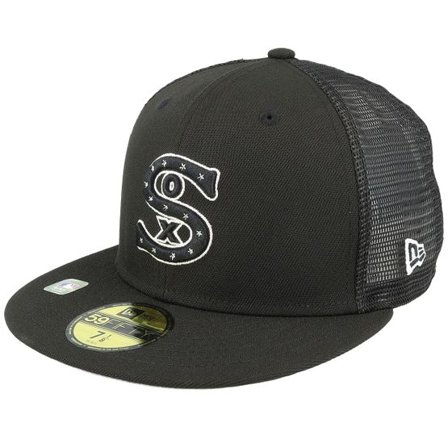 New Era - MLB Svart fitted Keps - Chicago White Sox 59FIFTY Cw MLB Batting Practise Black Mesh Fitted @ Hatstore