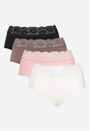 Cellbes of Sweden - Miditrosa i bomull 4-pack - mixade färger - för damer - 34/36