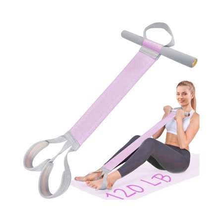 Modstandsbånd med håndtag - 120lb kraftigt stof træningsbånd til træning af hele kroppen, skridsikker styrketræning til ben, arm