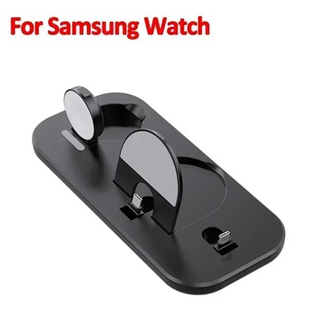 3-i-1 Trådlös Laddningsstation för Samsung Galaxy S25 S24 Ultra S23 S22 Galaxy Watch 8 7 6 5 Active 2 Plus Buds Snabbladdare