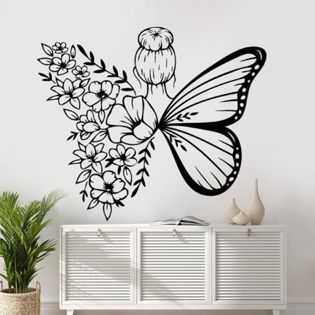 Blomsterfe Veggmalerier Veggklistremerker med Sommerfugler Veggklistremerker for Jenter Barn Soverom Bursdagsfest Gave