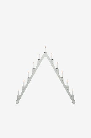 Jotex - El-lysestake 11 lys sammenleggbar 82 cm Grå - Kjøp Adventsstaker hos Jotex