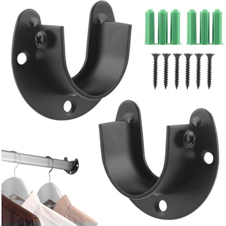 2 kappaletta verhotangon pidikettä, kaapin tanko pistorasiat, 32mm ruostumaton teräs Clos