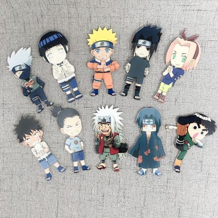 10 animasjonsfigurer rundt Naruto kjøleskap, Kakashi magnetflis, kreativ tegneserie, anime